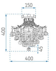 Lampa sufitowa kryształowa APP784-3C