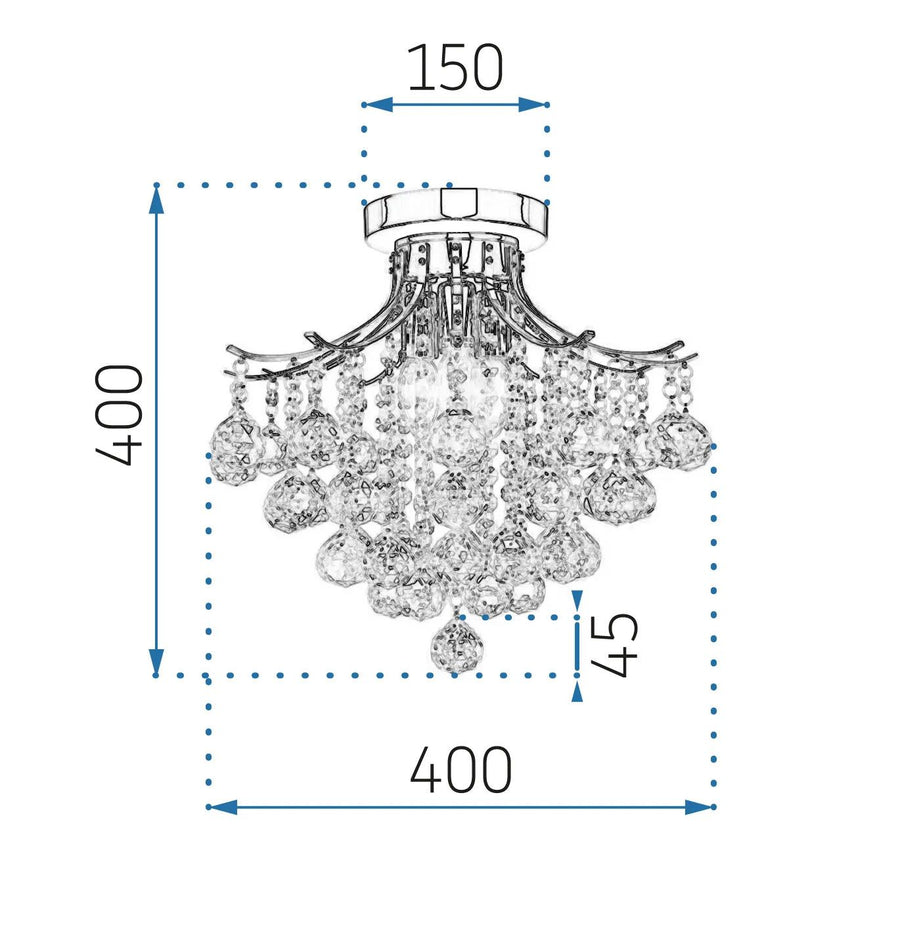 Lampa sufitowa kryształowa APP784-3C