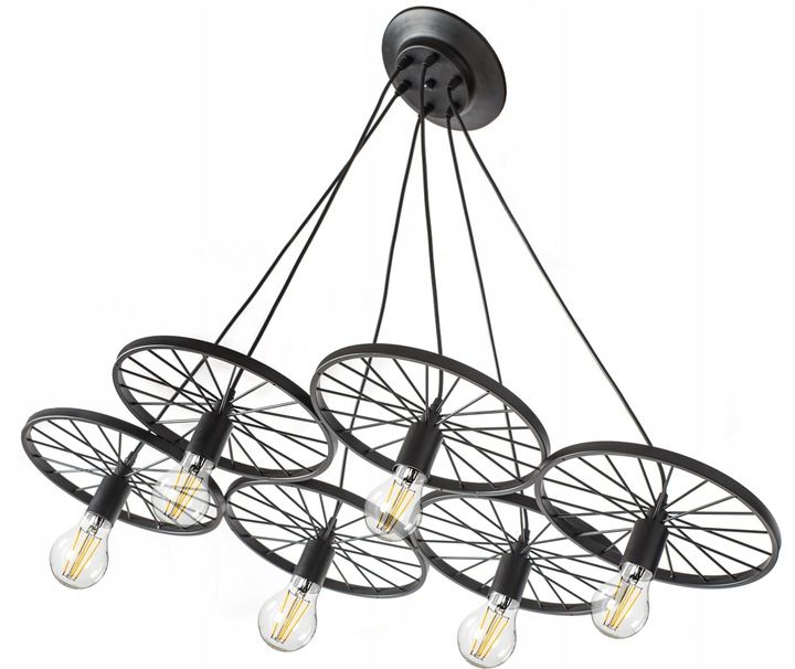 Lampa Sufitowa Wisząca App215-6cp Koło Industrial
