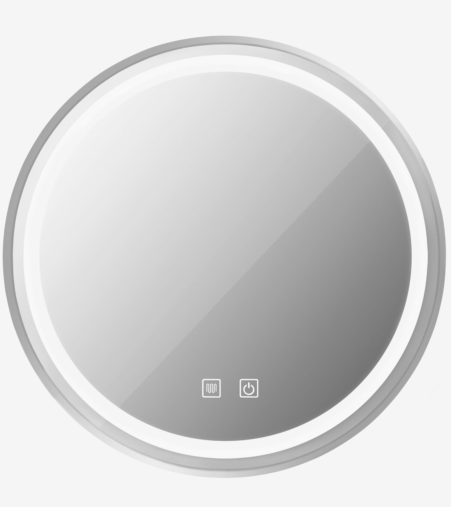 Lustro Ścienne Led 80cm Mmj Stal Szczotkowana 10