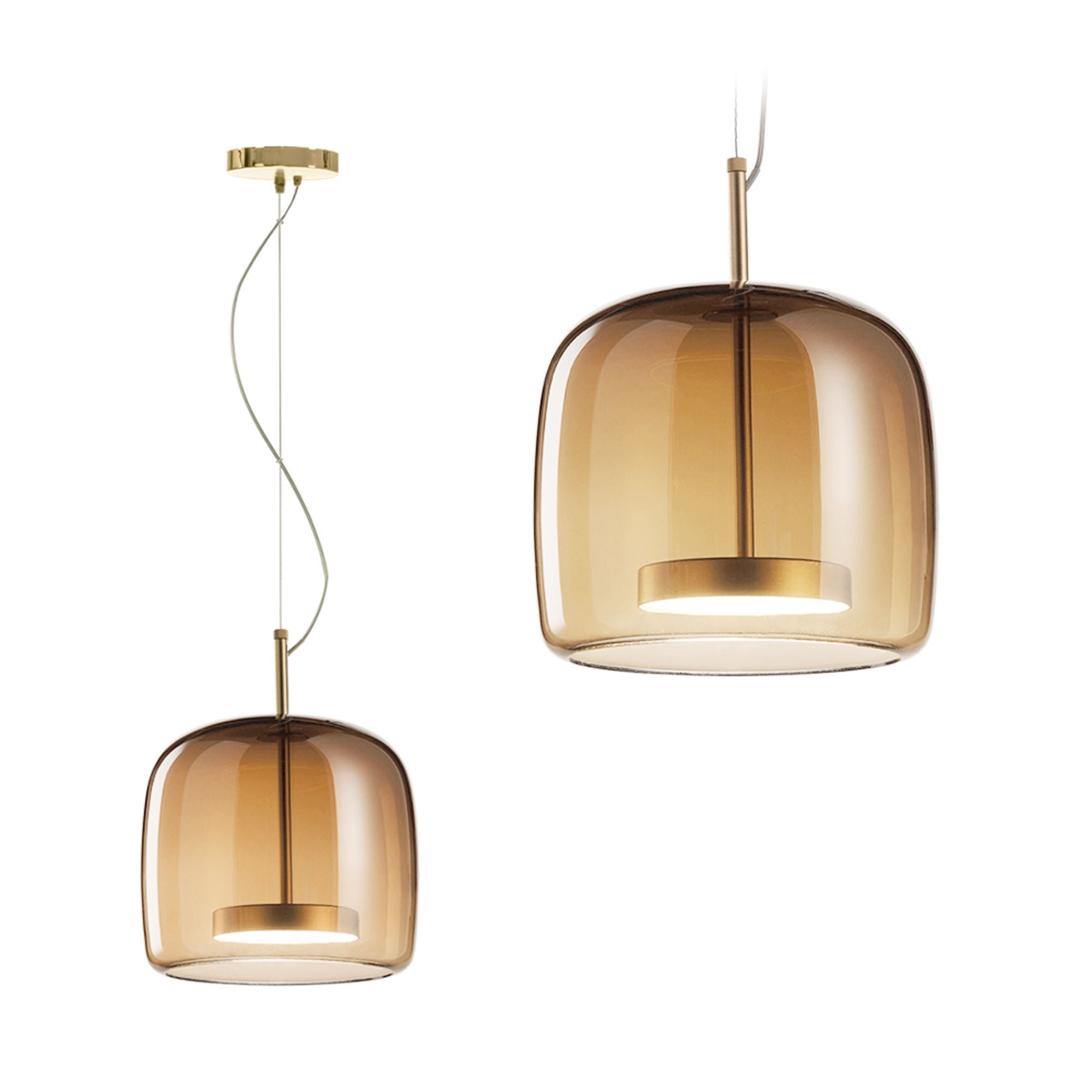 Lampa Sufitowa Wisząca Szklana Amber APP613-1CP 1