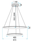 Lampa Wisząca LHJ007-CP2 Złota 7