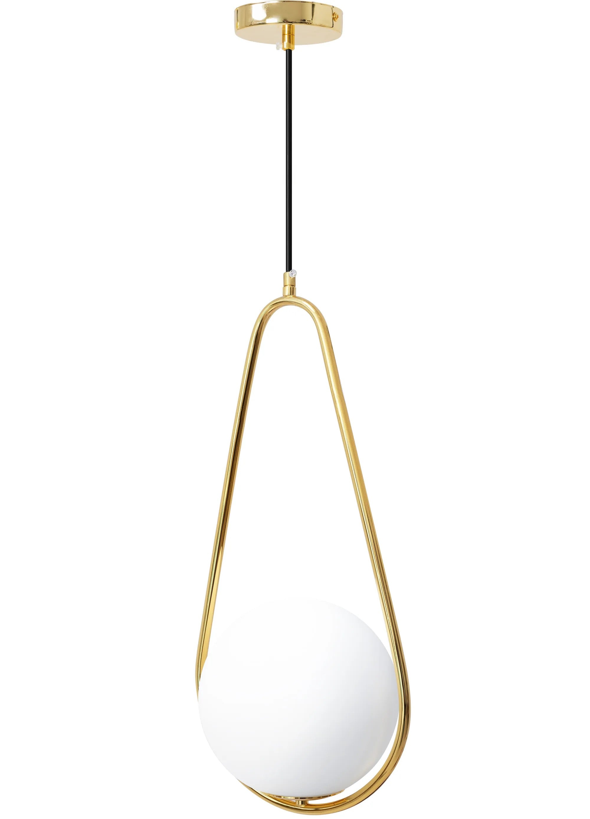 Lampa Sufitowa Wisząca Szklana Kula APP472-1CP Biała 7