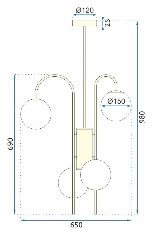 Lampa Wisząca APP1003-6CP Złota 7