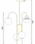 Lampa Wisząca APP1003-6CP Złota 7