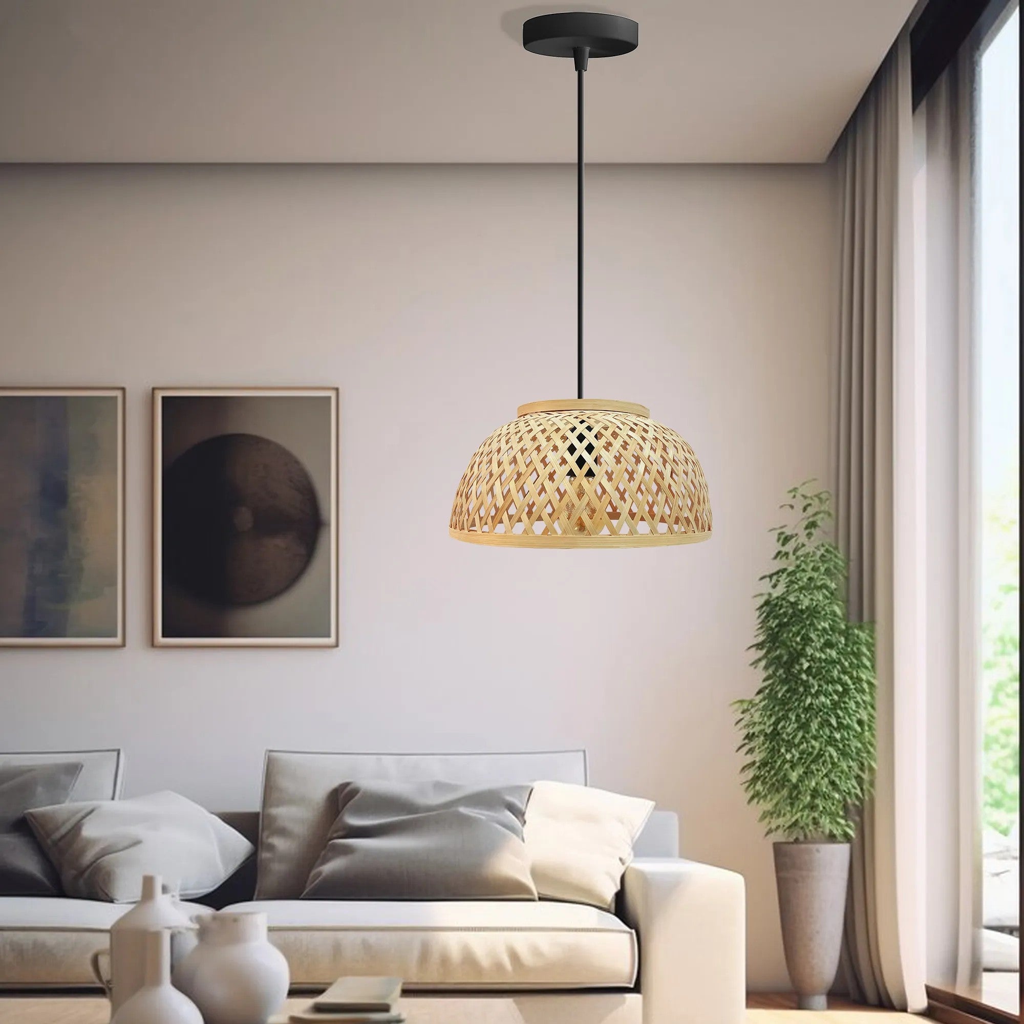 LAMPA WISZĄCA BAMBUSOWA APP1628-1CP 7
