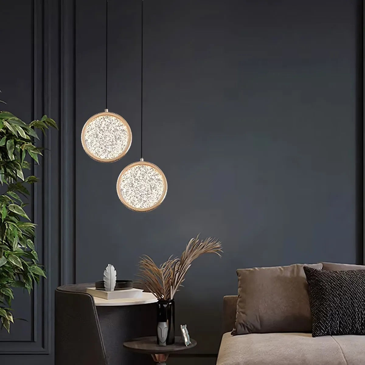 LAMPA WISZĄCA KRYSZTAŁOWA LED G089-1CP Złota 7