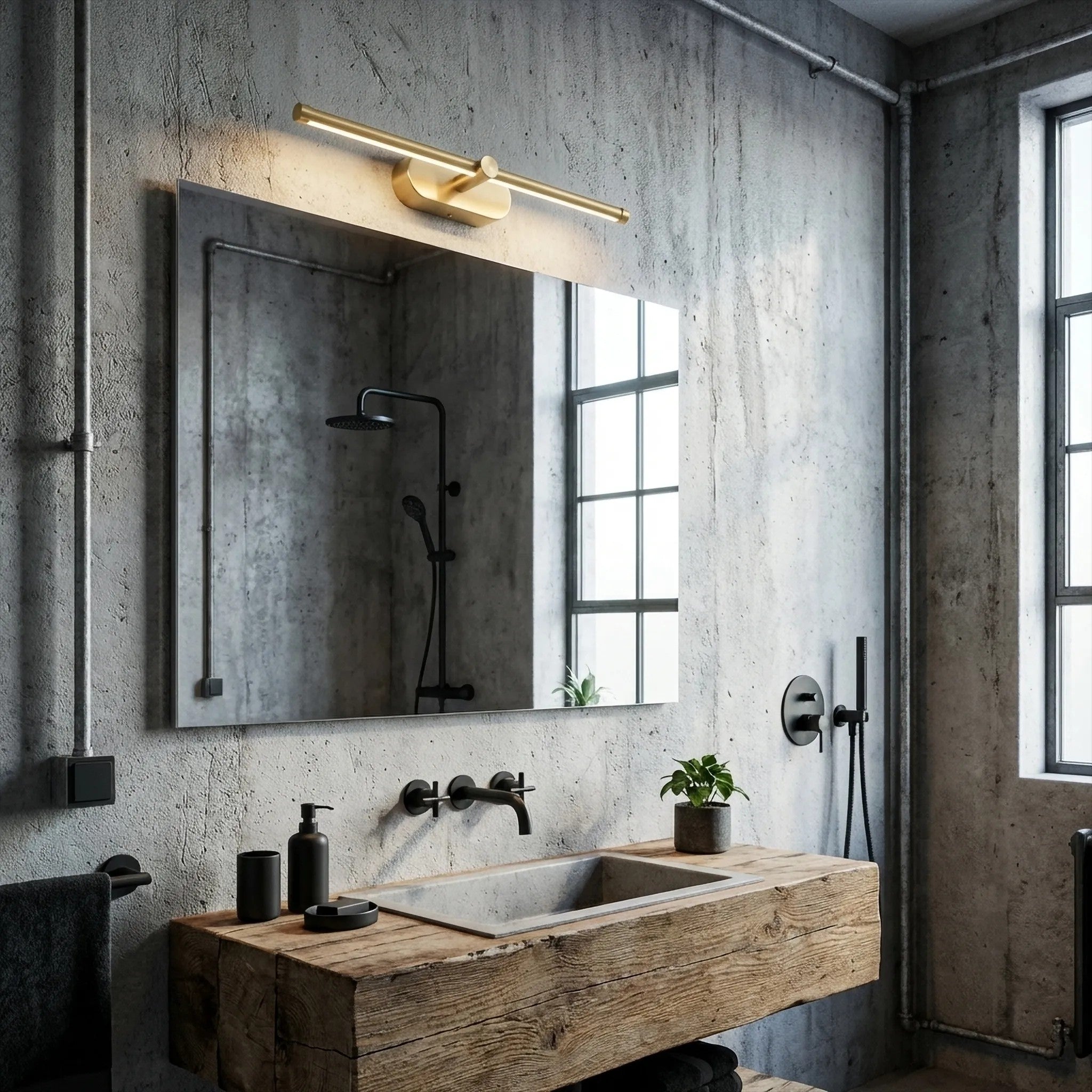 Kinkiet Łazienkowy LED APP1893-1W 60 Cm Złoto Szczotkowane 7