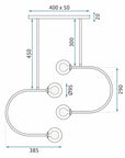 Lampa Wisząca Szklane Kule APP639-4CP Złota 7