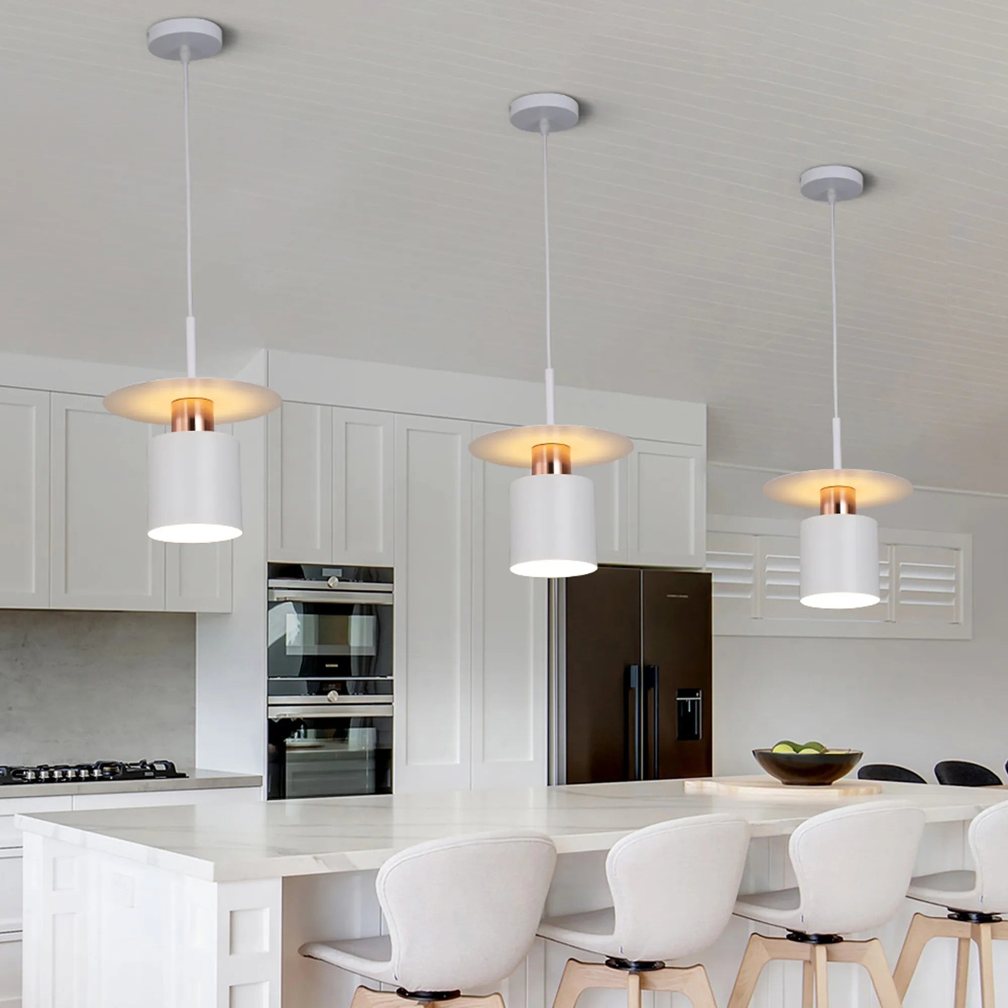 Lampa Wisząca APP1146-1CP Biało Różowe Złoto 7