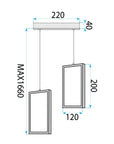 LAMPA SUFITOWA WISZĄCA LED LHJ085-2CP CZARNA 7