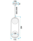 LAMPA SUFITOWA WISZĄCA G134-2CP GOLD 7