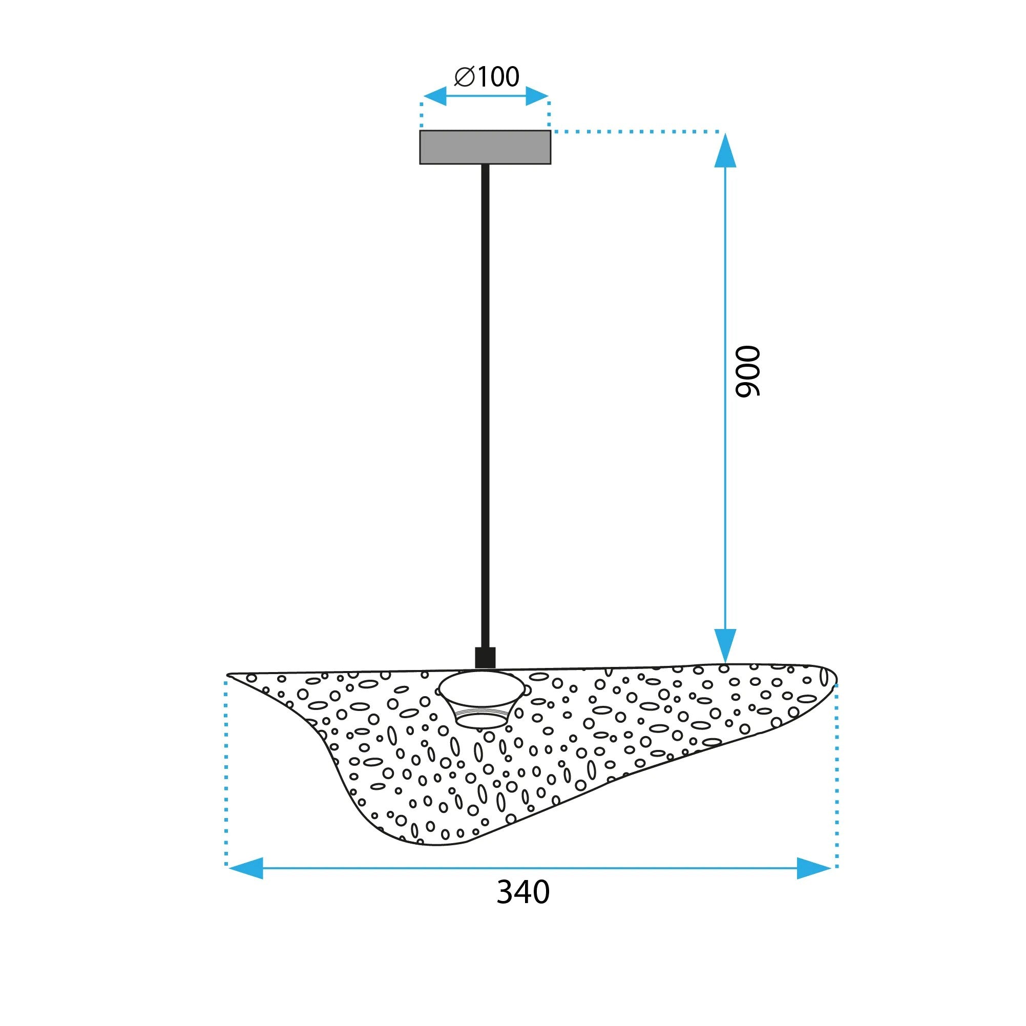 LAMPA SUFITOWA WISZĄCA APP1467-1CP Czarna/złota 7