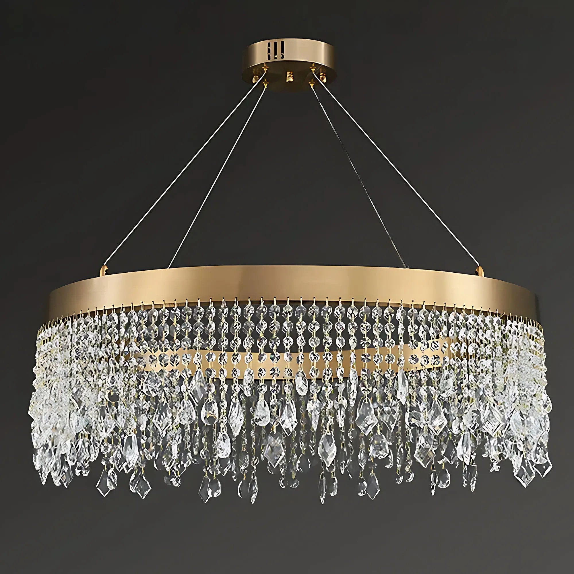 LAMPA SUFITOWA WISZĄCA LED APP1730-1CP Złota 40cm 7