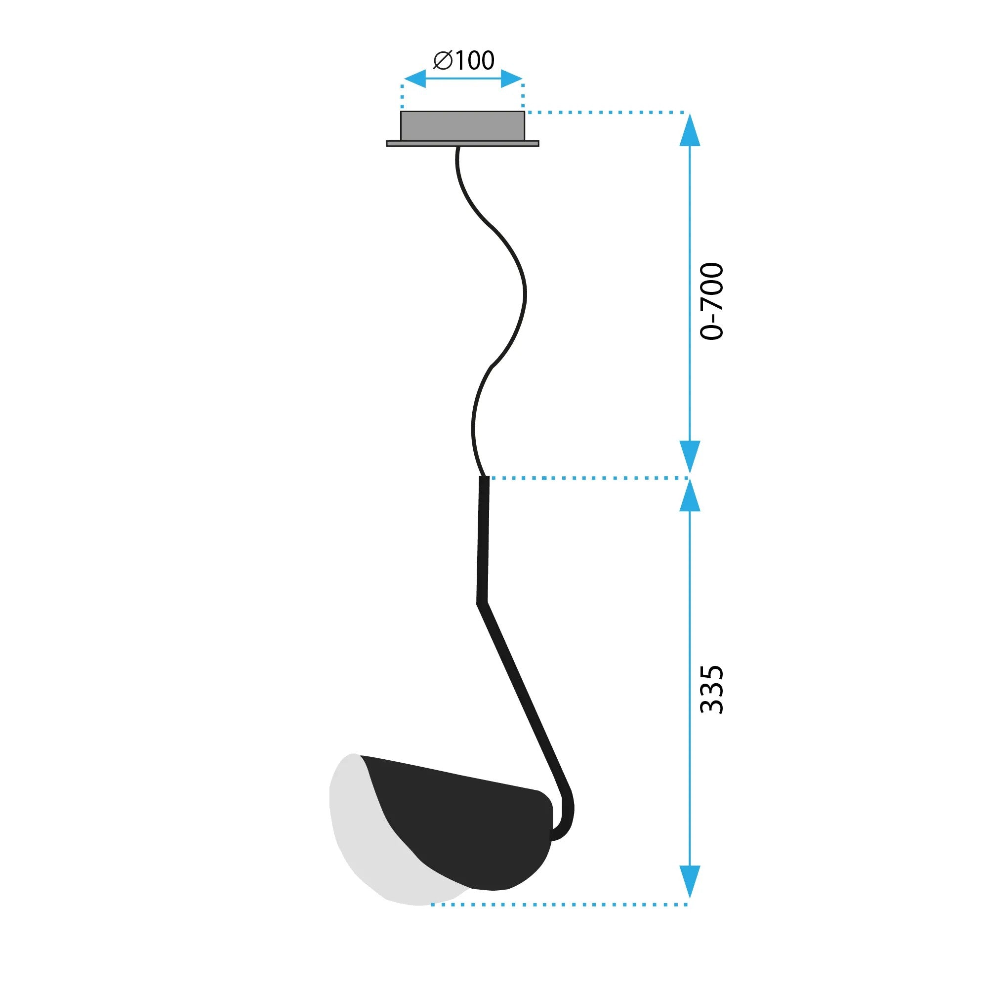 LAMPA SUFITOWA WISZĄCA APP1263-1CP BLACK 7