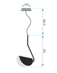 LAMPA SUFITOWA WISZĄCA APP1263-1CP BLACK 7