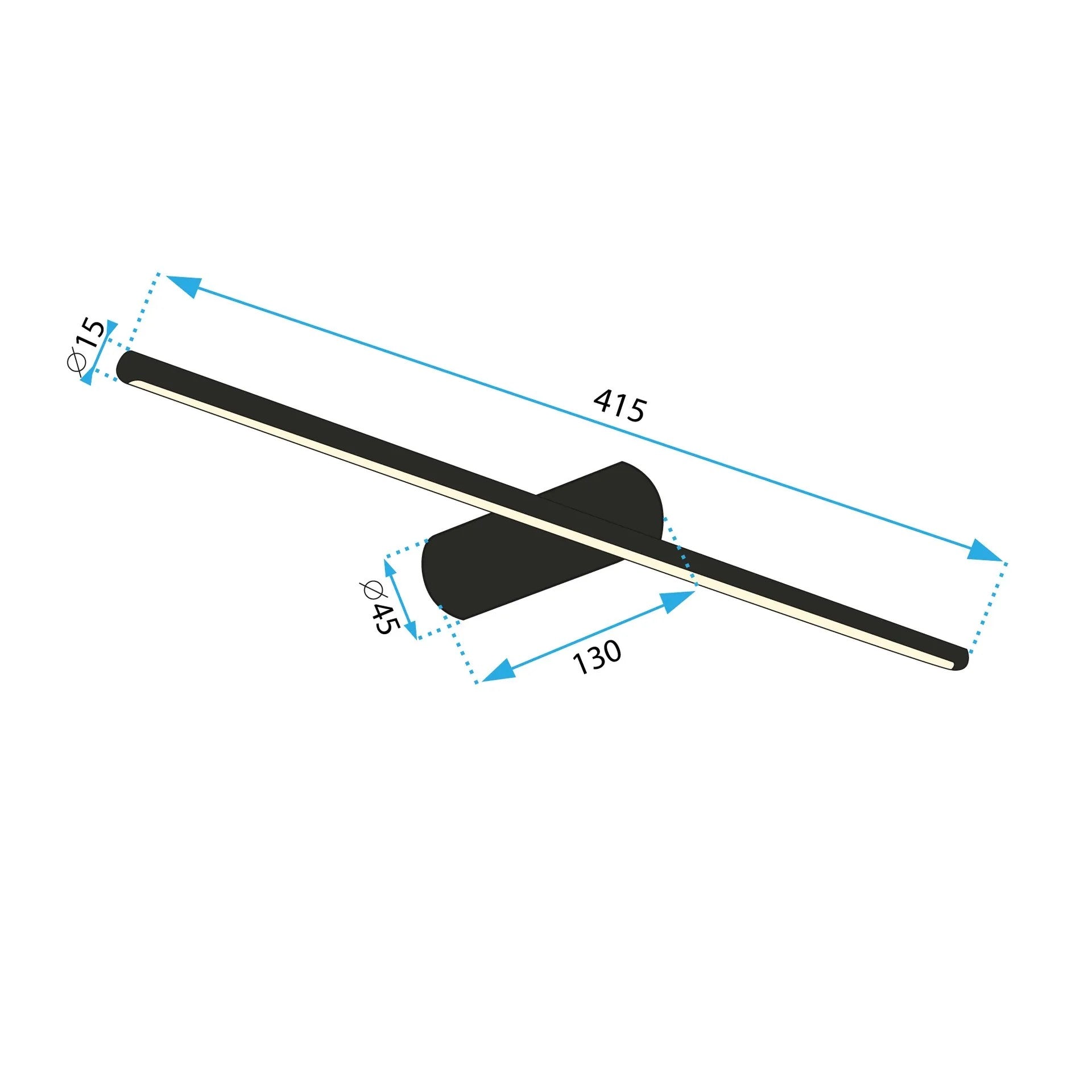 KINKIET ŁAZIENKOWY LED 40CM APP1341-W Black 7