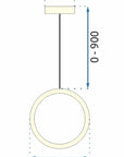 LAMPA WISZĄCA LED G112-CP Złota 7