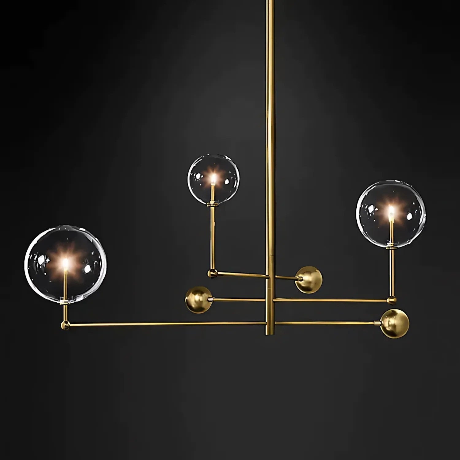 Lampa Wisząca Szklane Kule 3 Szt APP918-3CP Złota 7