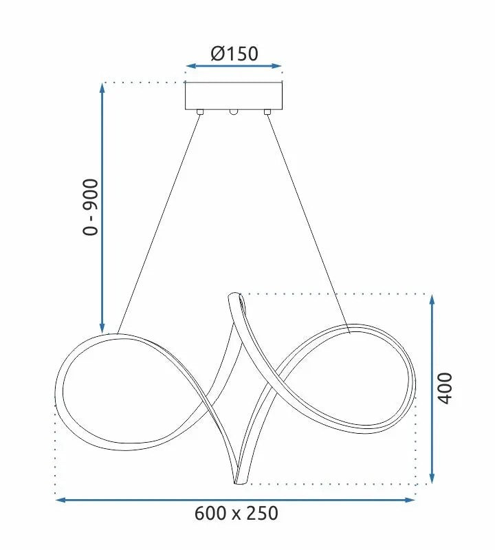 LAMPA WISZĄCA LED G081-1CP Złota 7