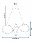 LAMPA WISZĄCA LED G081-1CP Złota 7