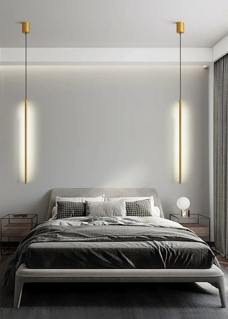 LAMPA SUFITOWA WISZĄCA LED APP1414-C GOLD 100cm 7