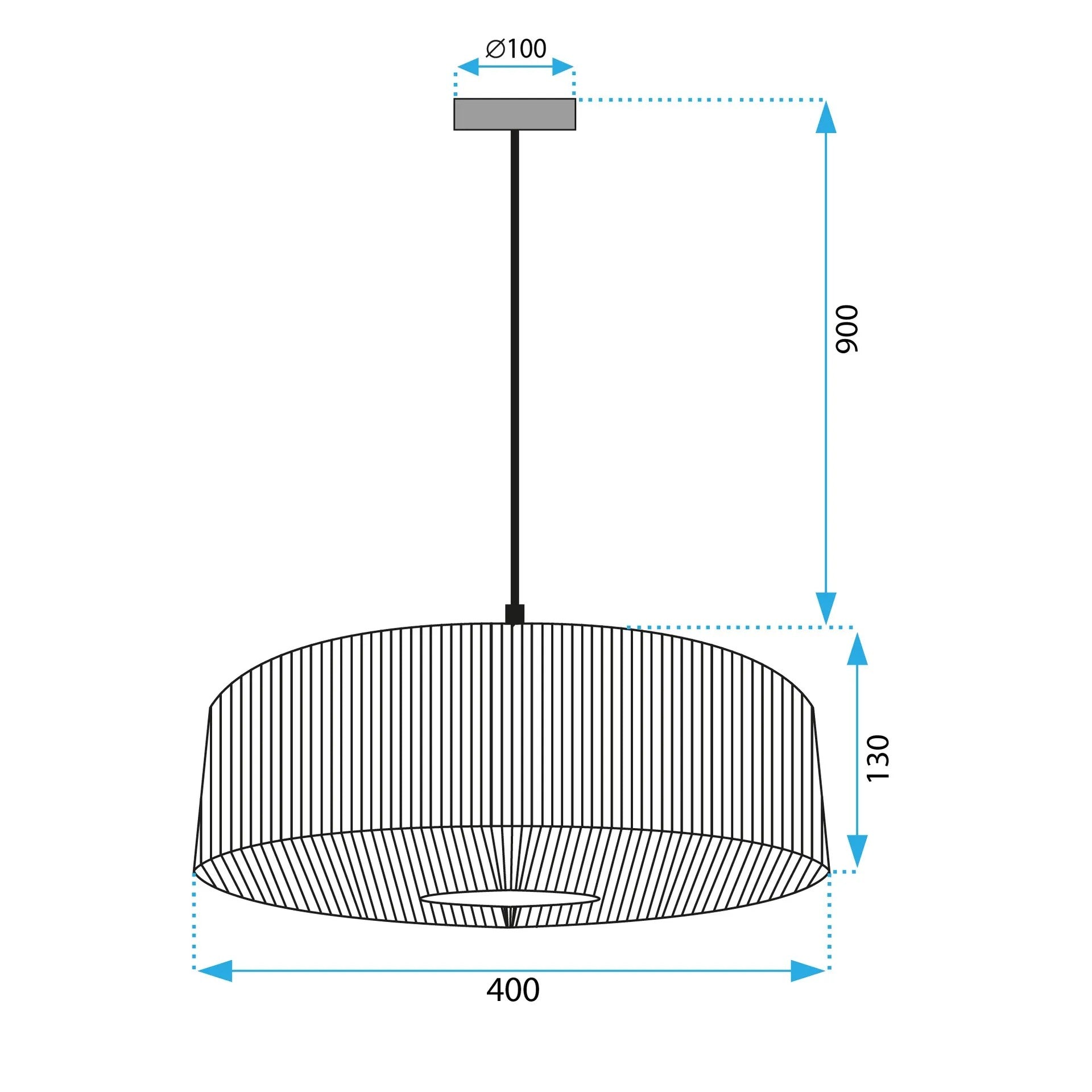 Lampa Wisząca Boho APP1484-1CP Czarna 7