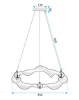 LAMPA WISZĄCA LED G010-CP BIAŁY/ZŁOTY 7