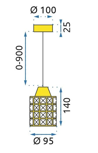 Lampa Sufitowa Kryształ APP727-1CP Srebrna 7