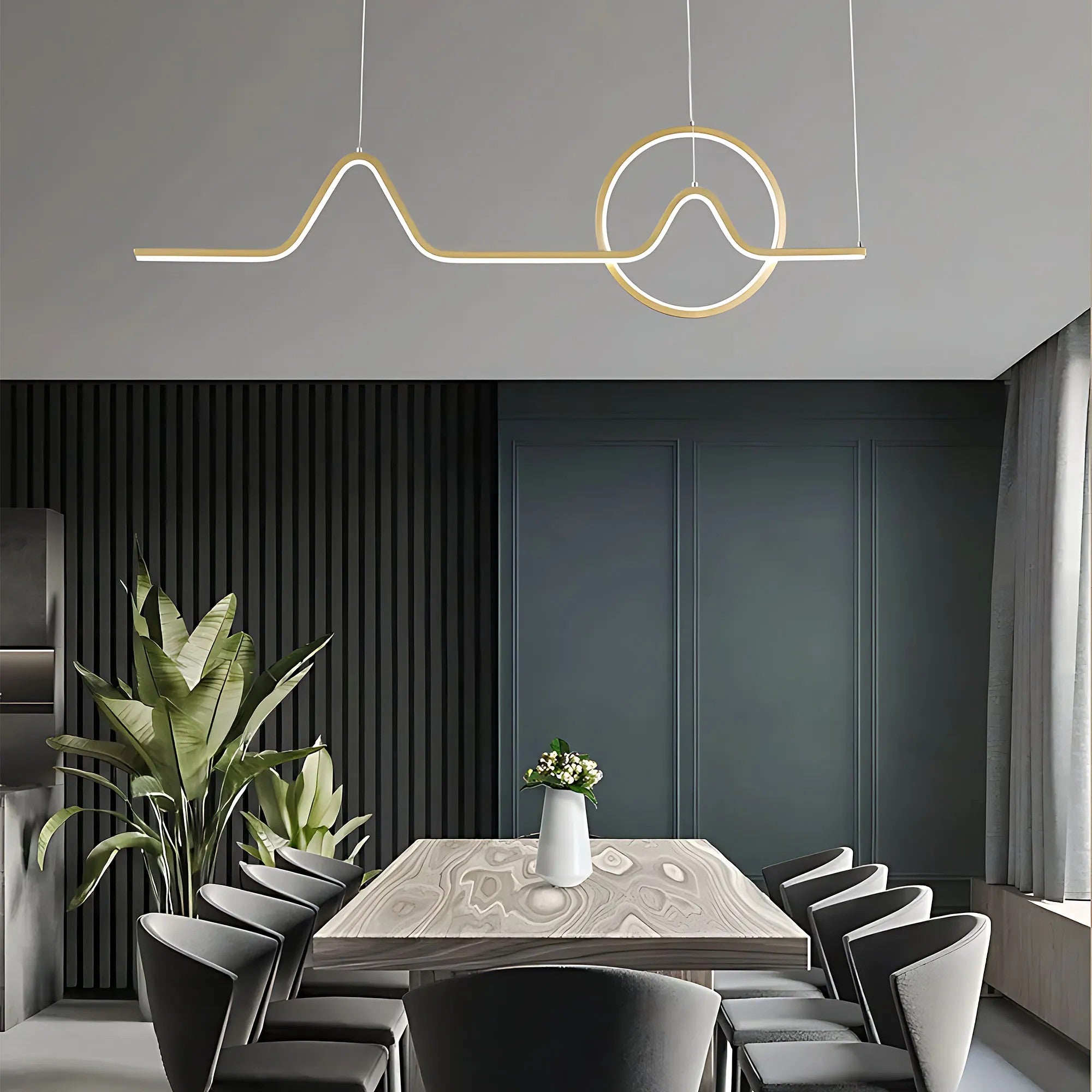 LAMPA WISZĄCA LED LHJ022-CP 120 Cm ZŁOTA 7