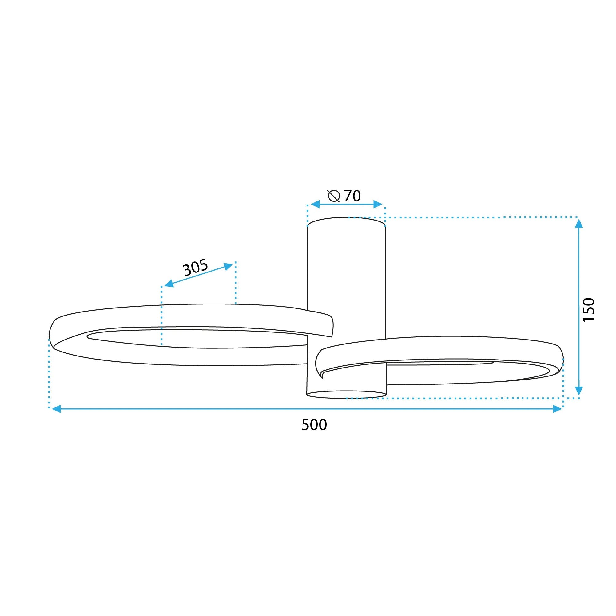 Lampa Sufitowa Plafon APP1402-CW Złota 7