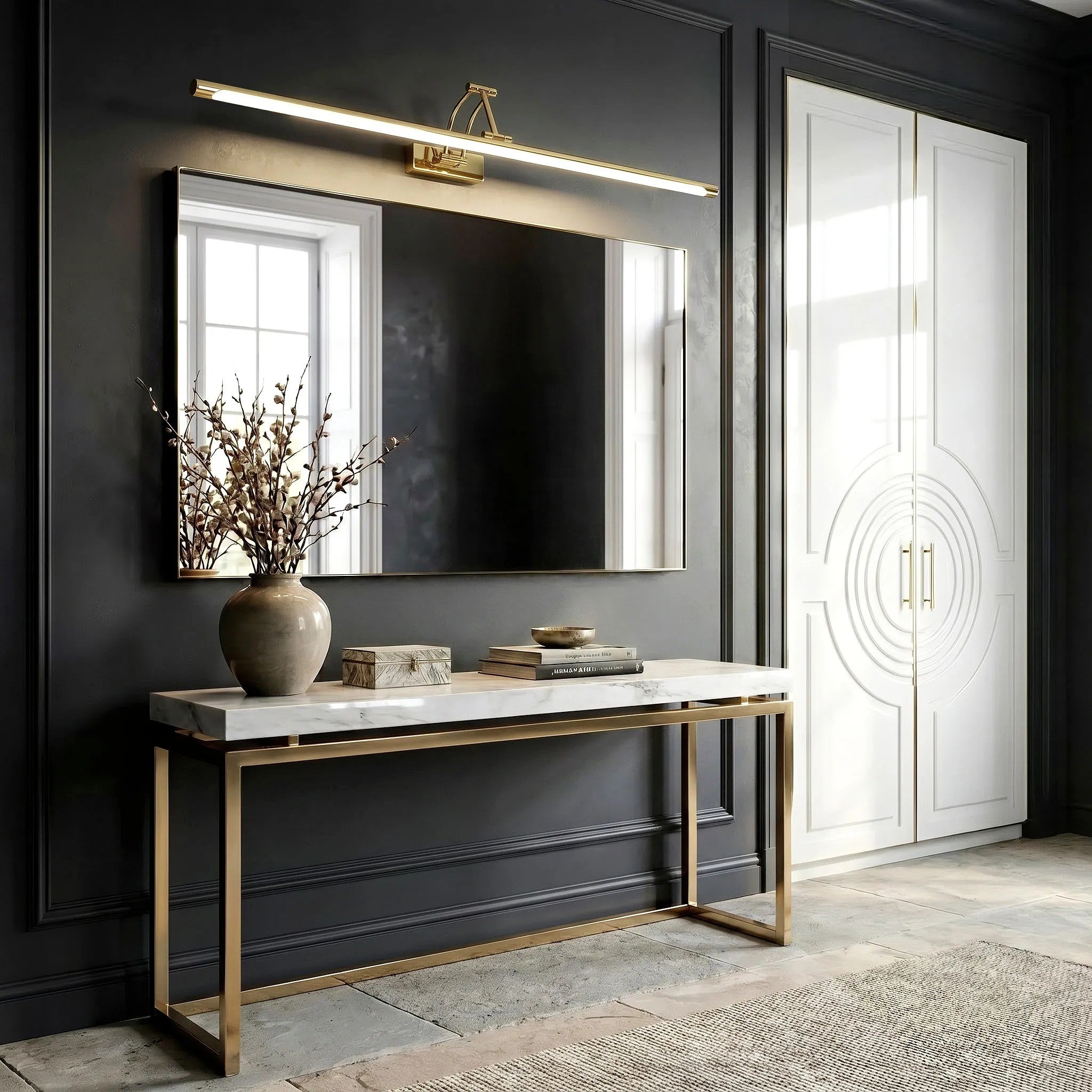 Kinkiet Łazienkowy SWE021-1W 80cm Złoty 7