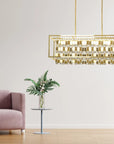 LAMPA KRYSZTAŁOWA WISZĄCA APP1113-4CP ZŁOTA 7