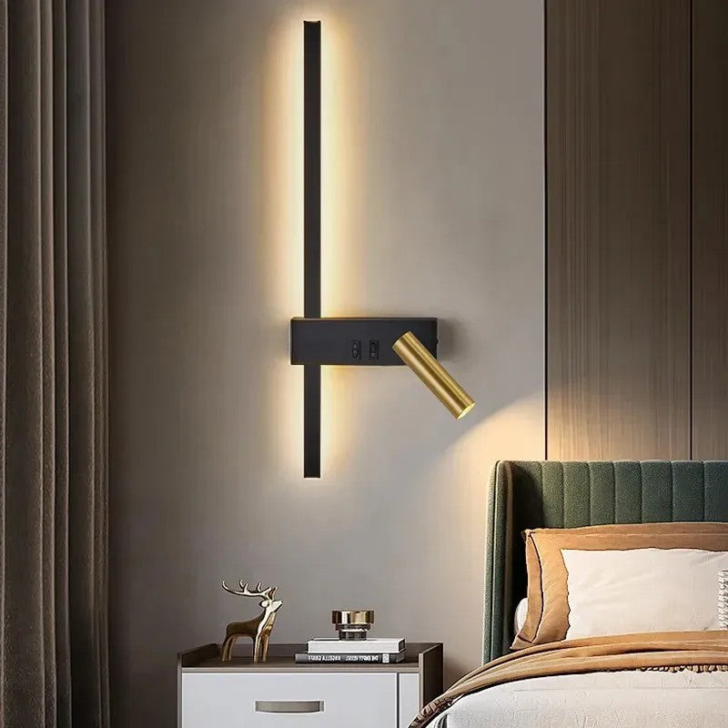 LAMPA ŚCIENNA KINKIET APP1439-W PRAWY BLACK GOLD 7