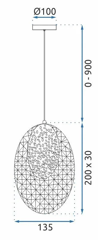 LAMPA WISZĄCA KRYSZTAŁOWA LED G088-1CP Złota 7