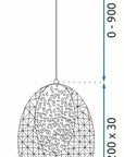 LAMPA WISZĄCA KRYSZTAŁOWA LED G088-1CP Złota 7