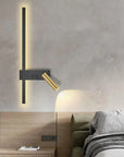 LAMPA ŚCIENNA KINKIET APP1439-2-W LEWY BLACK GOLD 7