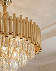 Lampa Wisząca Z Kryształami SWE103-CP Złota 7