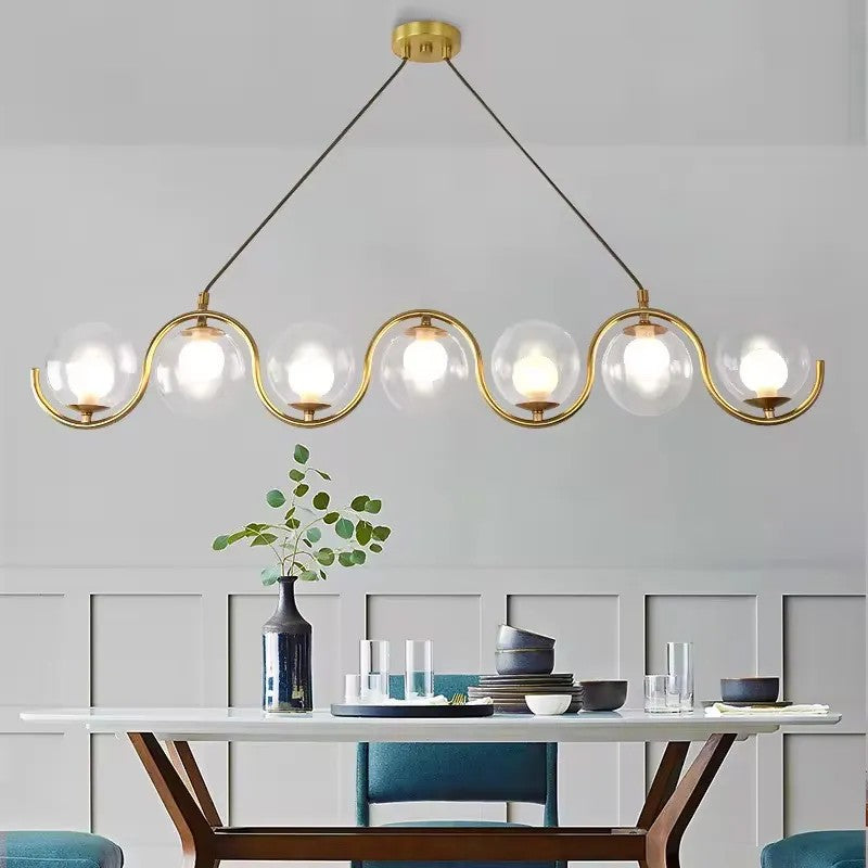 LAMPA SUFITOWA WISZĄCA APP1441-7CP Złota 7