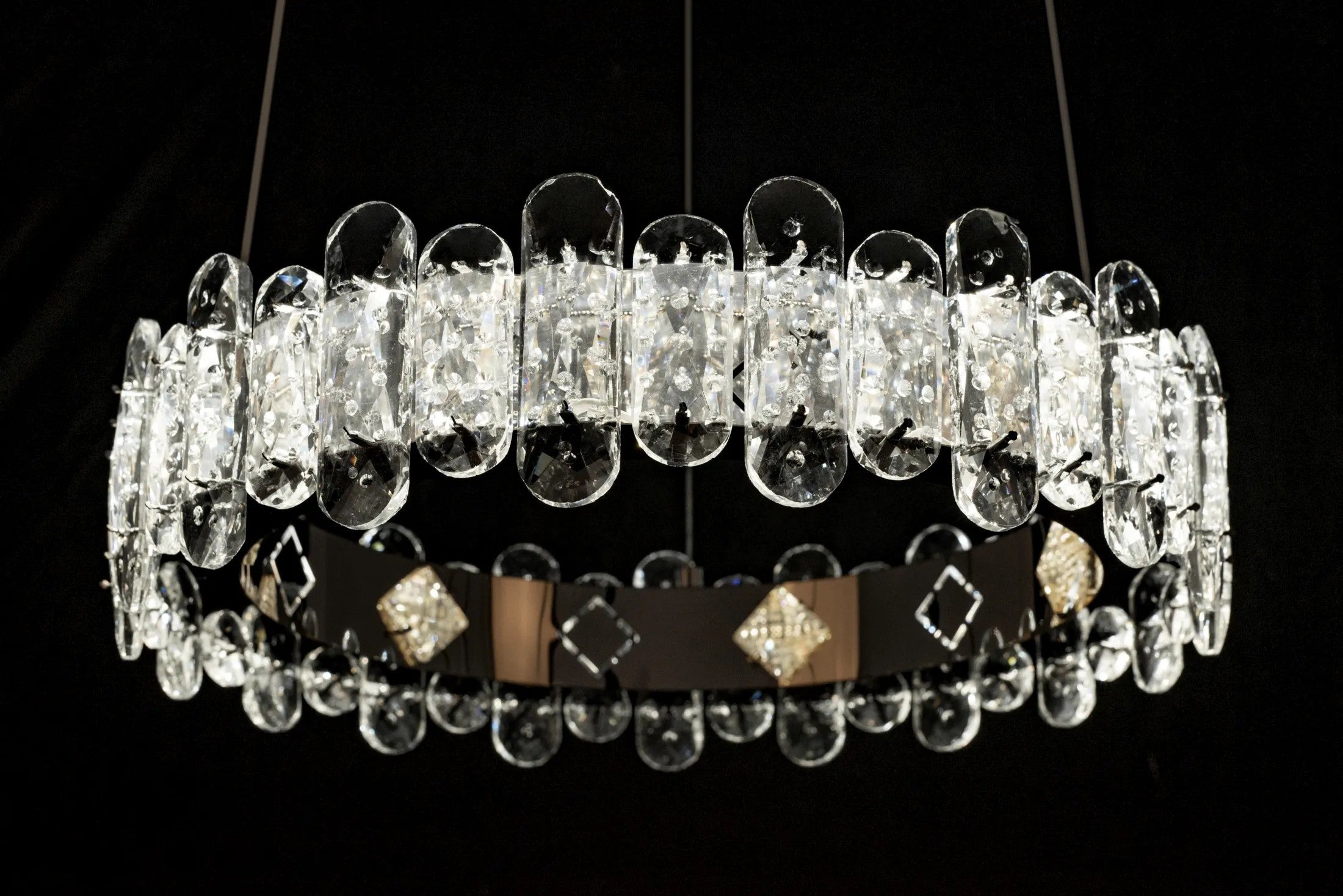 Kryształowa Lampa Sufitowa LED APP1041-CP + Pilot 7