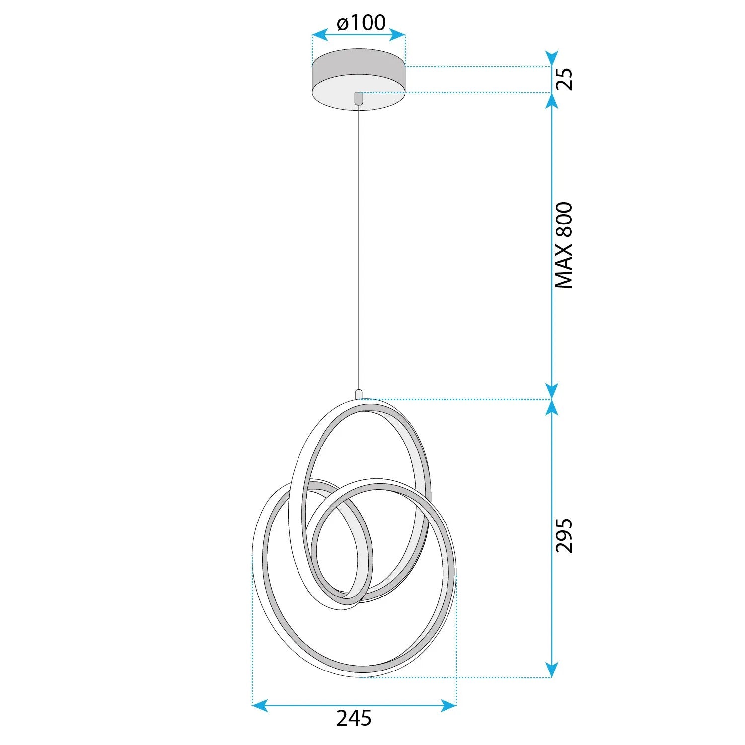 LAMPA WISZĄCA LED G076-1CP Złota 7