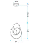 LAMPA WISZĄCA LED G076-1CP Złota 7