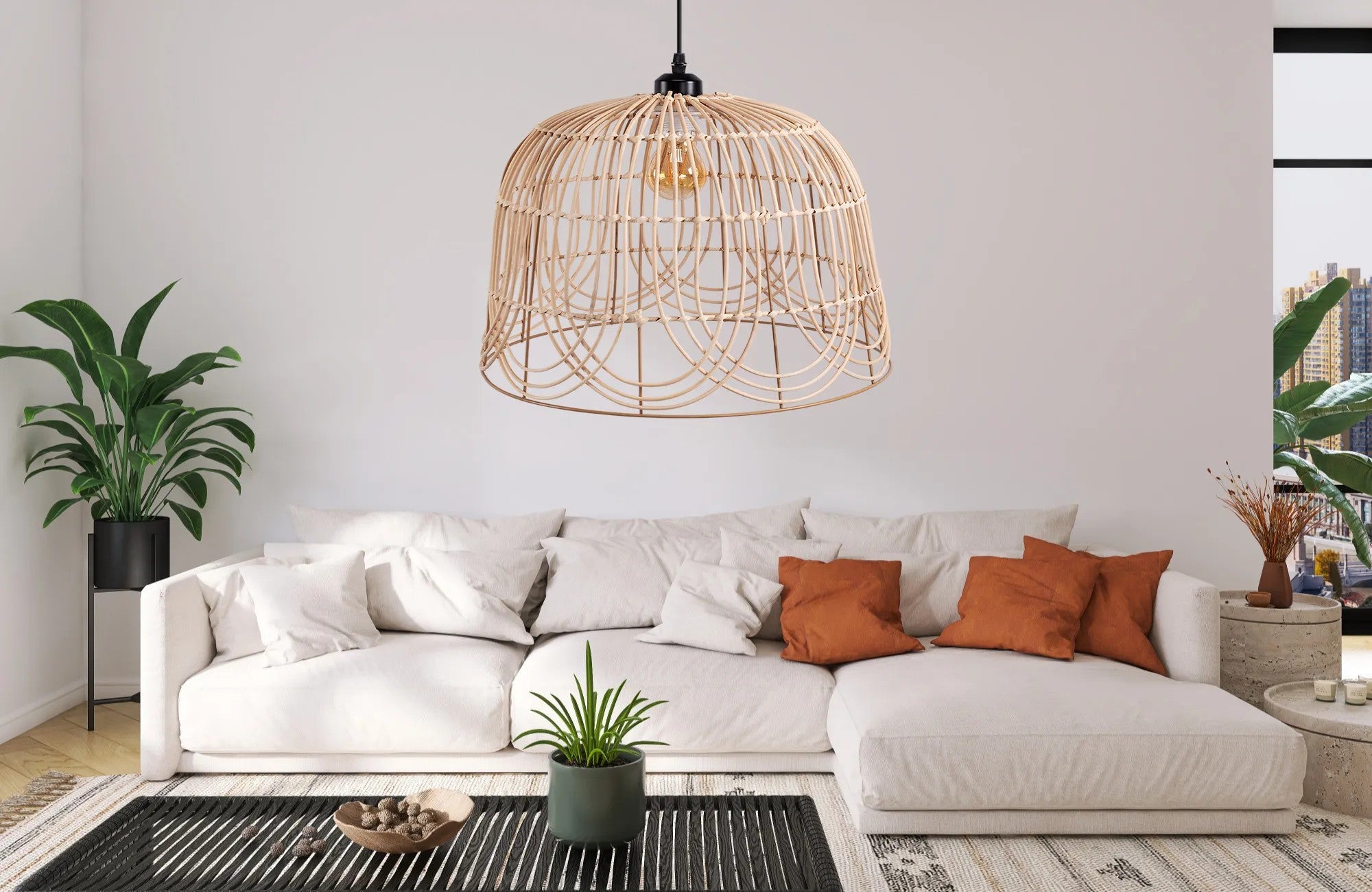 LAMPA SUFITOWA WISZĄCA NATURAL BOHO APP1351-1CP 30 Cm 7