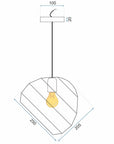 Lampa Sufitowa Wisząca Kula APP382-1CP 7