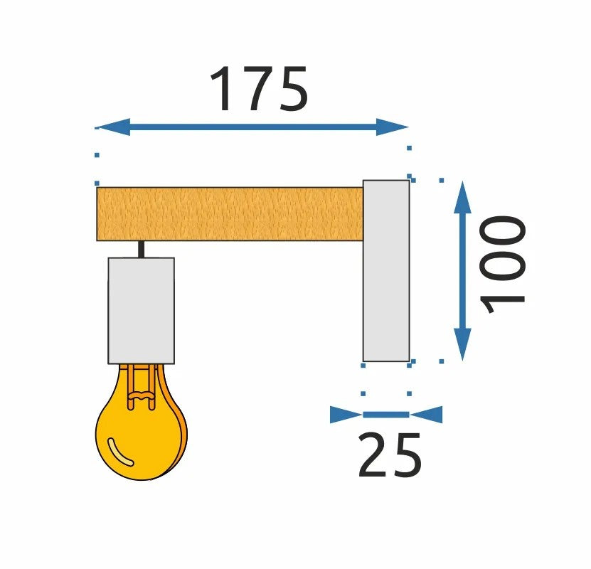 LAMPA ŚCIENNA KINKIET LINE APP972-1W 7