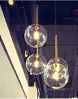 Lampa Sufitowa Wisząca Szklana Kula ZŁOTA 20cm APP1683-1CP 7