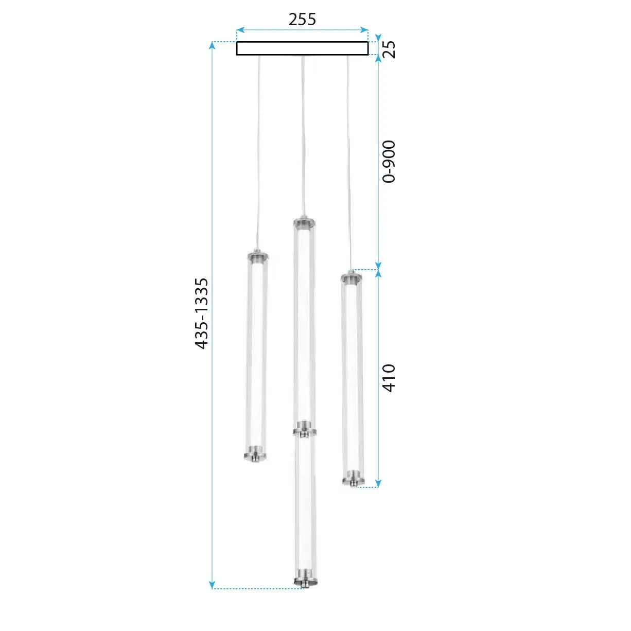 LAMPA WISZĄCA LED G024-4CPR ZŁOTA 7