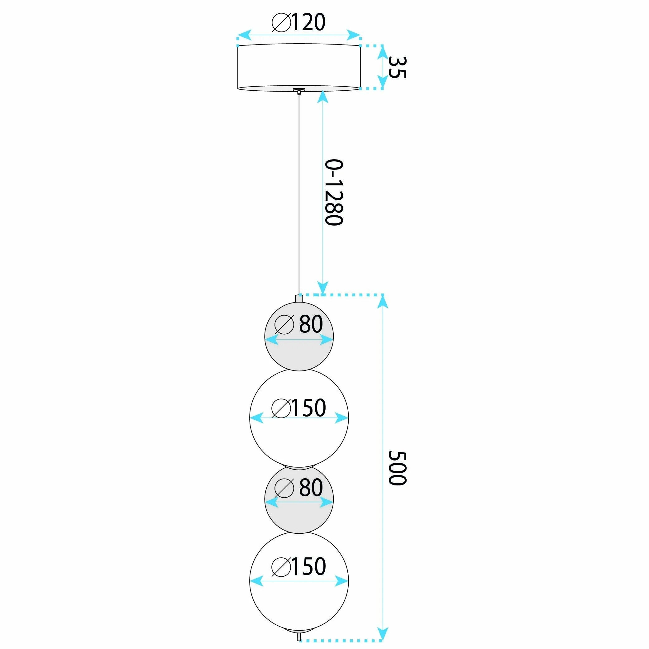 Lampa Sufitowa Wisząca LED LHJ116-2CP Złota Szczotkowana 7