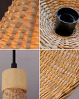 LAMPA WISZĄCA BAMBUSOWA APP1642-1CP 30cm 7