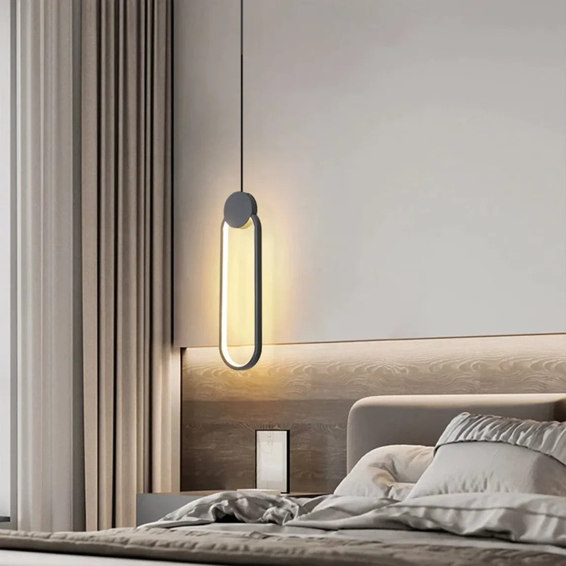 Lampa Sufitowa Wisząca LED APP851-CP Czarna 7